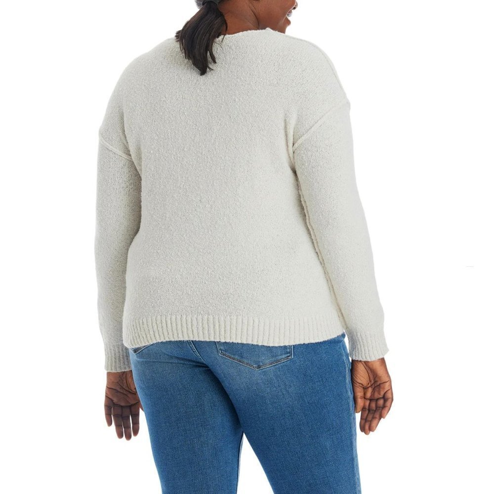 NWT Adyson Parker Plus Cozy V-Neck Soft Knit Inverted Seam Pullover Sweater - Picture 5 of 10